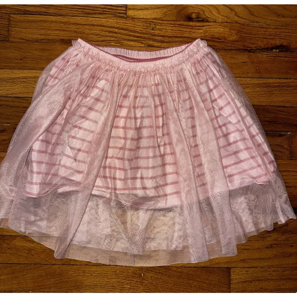 Tea Collection Pink Striped Tulle Skirt Girls Nepal Destination Princess Size 8 - Picture 4 of 5